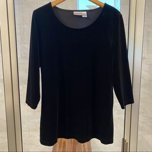 Chico’s size 2 velour 3/4 sleeve tunic